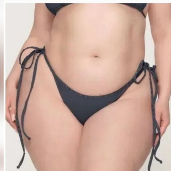 SKIMS Rhinestone Swim Tie Bikini Bottom/ Light Pink 3X (BB-BRF-3184). NWT. - Picture 6 of 10